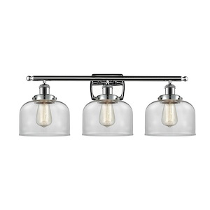 Bell - 3 Light Bath Vanity In Industrial Style-11 Inches Tall and 28 Inches Wide
