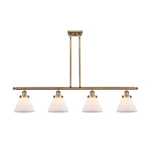 Cone - 4 Light Stem Hung Island-10 Inch Tall and 48 Inch Wide - 1290129