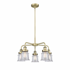 Canton - 5 Light Stem Hung Chandelier In Industrial Style-14.5 Inches Tall and 23.25 Inches Wide - 1330382