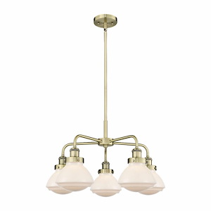 Olean - 5 Light Stem Hung Chandelier In Art Deco Style-13.5 Inches Tall and 24.5 Inches Wide