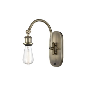 Halophane - 1 Light Adjustable Swing Arm Wall Sconce-11 Inch Tall and 4.5 Inch Wide - 1427896