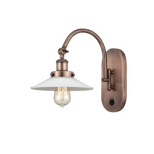 Halophane - 1 Light Adjustable Swing Arm Wall Sconce-11 Inch Tall and 8.5 Inch Wide - 1427928
