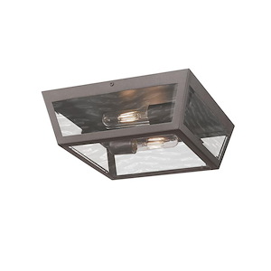 Madison - 2 Light Outdoor Flush Mount-4.25 Inch Tall and 12 Inch Wide - 1403159