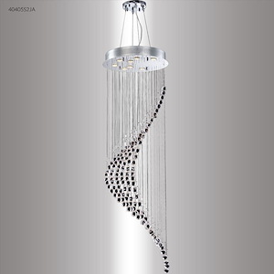Crystal Rain - 8 Light Chandelier-72 Inches Tall and 22 Inches Wide - 1337258