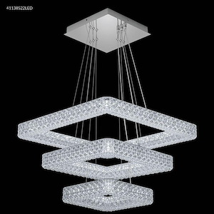 Acrylic - 76W LED Chandelier-47 Inches Tall and 22 Inches Wide