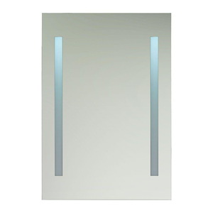Envisage - 27.5 Inch 11W 1 LED Rectangular Back-lit Mirror with Vertical Cutouts