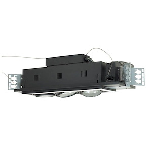 Three Light 75W 8.38 Inch Double Gimbal Linear Recessed Low Voltage Fixture