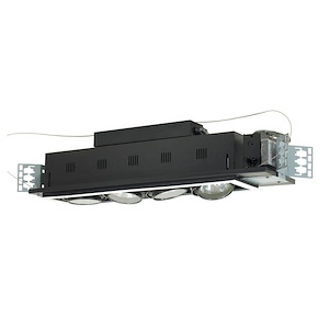Four Light 8.38 Inch Double Gimbal Linear Recessed Low Voltage Fixture