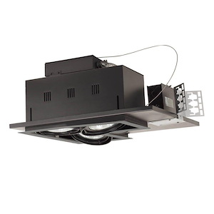 Three Light 8.38 Inch Double Gimbal Linear Recessed Line Voltage Fixture