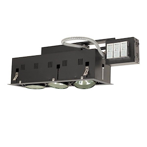 Three Light Double Gimbal Linear Recessed Low Voltage Fixture
