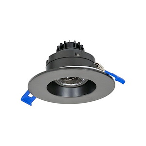 8W 5CCT LED Round Regressed Gimbal Recessed Downlight-2.38 Inches Tall and 4.25 Inches Wide