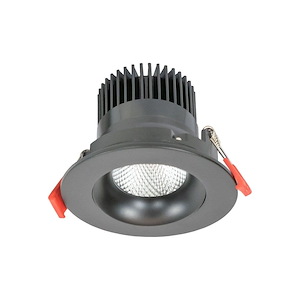 12W 5CCT LED Round Regressed Gimbal Recessed Downlight-3.25 Inches Tall and 4.38 Inches Wide