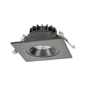 12W 5CCT LED Square Regressed Gimbal Recessed Downlight-2.38 Inches Tall and 4.88 Inches Wide