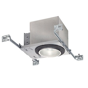 4 Inch 120V 11.7W LED 3000K 600 Lumens G4 FRPC IC Rated New Construction Recessed Housing