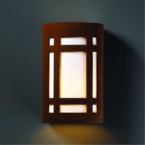 Ambiance - Large ADA Craftsman Window Closed Top Outdoor Wall Sconce