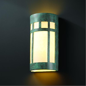 Ambiance - Really Big Prairie Window Open Top and Bottom Outdoor Wall Sconce
