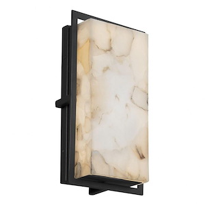 Alabaster Rocks Avalon - 12 Inch ADA Outdoor/Indoor Small Wall Sconce with Alabaster Resin Shade