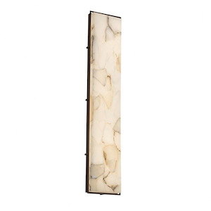 Alabaster Rocks Avalon - 60 Inch Outdoor/Indoor Wall Sconce with Rectangle Alabaster Resin Shade - 1037438