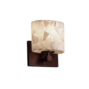 Alabaster Rocks Tetra - 8 Inch ADA Wall Sconce with Oval Alabaster Resin Shade - 1037527