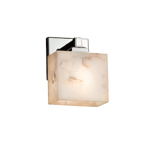 Alabaster Rocks Regency - 7.5 Inch ADA Wall Sconce with Rectangle Alabaster Resin Shade - 1037553