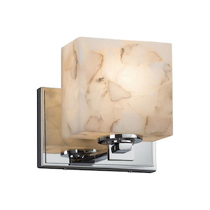 Alabaster Rocks Era - 7 Inch ADA Wall Sconce with Rectangle Alabaster Resin Shade