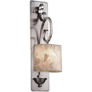 Alabaster Rocks Archway - 11 Inch ADA Wall Sconce with Oval Alabaster Resin Shade - 1037673
