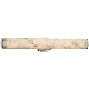 Alabaster Rocks Eliptical - 28 Inch ADA Linear Wall/Bath Vanity with Alabaster Resin Shade