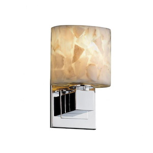 Alabaster Rocks Aero - 9.75 Inch ADA No Arms Wall Sconce with Oval Alabaster Resin Shade - 1037715