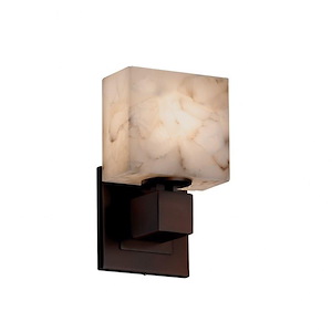 Alabaster Rocks Aero - 9.25 Inch ADA No Arms Wall Sconce with Rectangle Alabaster Resin Shade