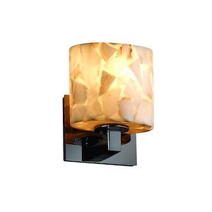Alabaster Rocks Modular - 7.75 Inch ADA Wall Sconce with Oval Alabaster Resin Shade - 1037796