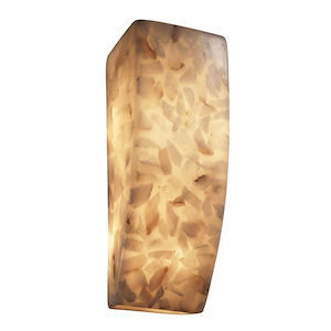 Alabaster Rocks - 14 Inch ADA Rectangle Wall Sconce with Alabaster Resin Shade - 922394