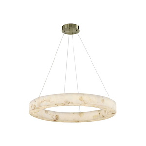 Alabaster Rocks Medley - 50W 1 LED Pendant-3.5 Inch Tall and 32 Inch Wide - 1366653