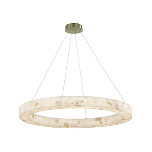 Alabaster Rocks Medley - 60W 1 LED Pendant-3.5 Inch Tall and 42 Inch Wide - 1366654