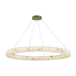 Alabaster Rocks Medley - 86W 1 LED Pendant-3.5 Inch Tall and 52 Inch Wide - 1366655