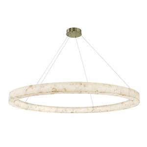 Alabaster Rocks Medley - 92W 1 LED Pendant-3.5 Inch Tall and 62 Inch Wide - 1409262