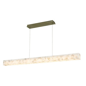 Alabaster Rocks Medley - 30W 1 LED Pendant-3.5 Inch Tall and 60 Inch Wide - 1409264
