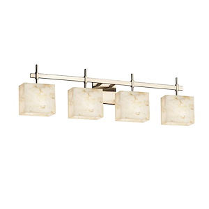 Alabaster Rocks Union - 32.5 Inch Bath Bar with Rectangle Alabaster Resin Shade - 1037493