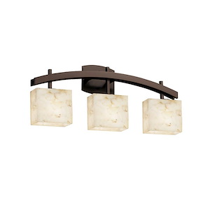 Alabaster Rocks Archway - 25.5 Inch Bath Bar with Rectangle Alabaster Resin Shade
