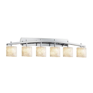 Alabaster Rocks Archway - 56.5 Inch Bath Bar with Oval Alabaster Resin Shade - 1037671