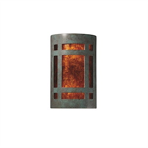 Ambiance - Small ADA Craftsman Window Open Top and Bottom Wall Sconce