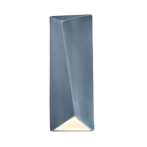 Ambiance - 12W 1 LED ADA Diagonal Rectangular Closed Top Outdoor Wall Sconce-16.25 Inches Tall and 6.25 Inches Wide