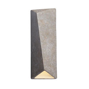 Justice Design - 5890W - Ambiance Diagonal Rectangle Outdoor Closed Top Sconce