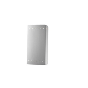 Ambiance - Large Rectangle with Perfs Closed Top Wall Sconce