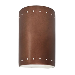 Ambiance - Small Cylinder with Perfs Open Top & Bottom Outdoor Wall Sconce - 922693