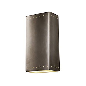 Ambiance - Really Big Rectangle with Perfs Closed Top Outdoor Wall Sconce - 922715