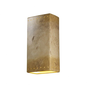 Ambiance - Really Big Rectangle with Perfs Closed Top Outdoor Wall Sconce - 922715
