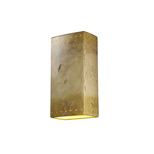 Ambiance - Really Big Rectangle with Perfs Open Top and Bottom Wall Sconce