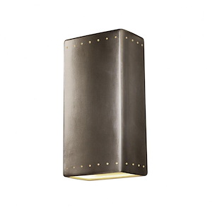 Ambiance - Really Big Rectangle with Perfs Open Top and Bottom Outdoor Wall Sconce - 922717