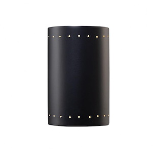 Ambiance - Large Cylinder with Perfs Closed Top Wall Sconce - 922726