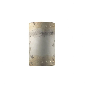 Ambiance - Large Cylinder with Perfs Open Top and Bottom Outdoor Wall Sconce - 922729